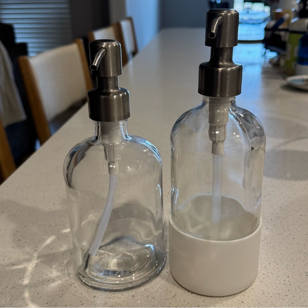 NWOT Grove Glass Soap Dispenser 2 pack